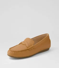 Women DIANA FERRARI Flats|Loafers-Elian Dark Tan Leather Loafers