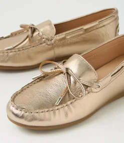 Women DIANA FERRARI Loafers|Flats-Eliney Champagne Leather Flat Shoes