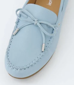 Women DIANA FERRARI Flats-Eliney Denim Leather Flat Shoes