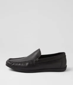 COLORADO Casuals-Eliot Black Leather Flat Shoes