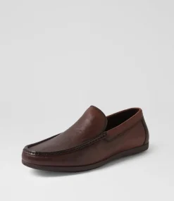 COLORADO Casuals-Eliot Chestnut Leather Flat Shoes
