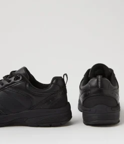 LYNX Sport School Shoes|Senior School Shoes-Elite Snr Wide Black Leather Sneakers