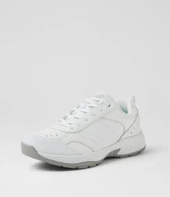 LYNX Sport School Shoes|Senior School Shoes-Elite Snr Wide White Leather Sneakers