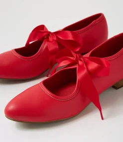 Women I LOVE BILLY Flats-Elito Red Flat Shoes