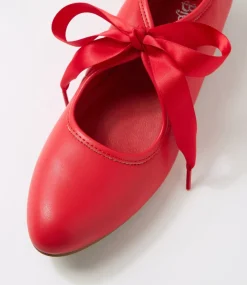 Women I LOVE BILLY Flats-Elito Red Flat Shoes