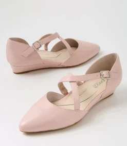 Women SUPERSOFT Comfort|Flats-Elizia Blush Leather Heels