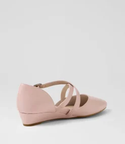 Women SUPERSOFT Comfort|Flats-Elizia Blush Leather Heels