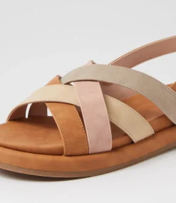 Women I LOVE BILLY Flats|Sandals-Elleson Earthy Multi Smooth Sandals