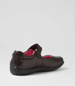 COLORADO Junior School Shoes-Ellie Junior E Brown Leather Shoes