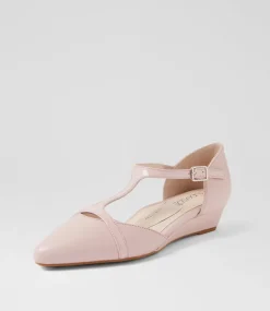 Women SUPERSOFT Comfort|Wedges-Ember Blush Leather Patent Flat Shoes