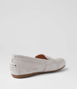 Women DIANA FERRARI Loafers|Flats-Embrey Pale Grey Suede Loafers