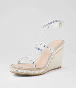Women TOP END Heels|Sandals-Emden Silver Multi Sandals