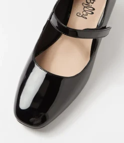 Women I LOVE BILLY Heels-Emery Black Patent Pu Heels