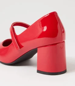 Women I LOVE BILLY Heels-Emery Red Patent Pu Heels
