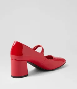 Women I LOVE BILLY Heels-Emery Red Patent Pu Heels
