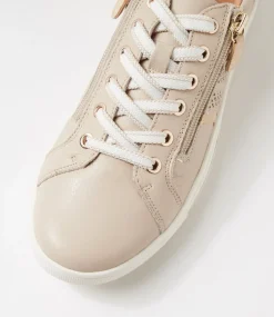 Women SUPERSOFT Comfort|Sneakers-Emillio Almond Platinum Leather Suede Sneakers