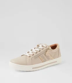 Women SUPERSOFT Comfort|Sneakers-Emillio Almond Platinum Leather Suede Sneakers