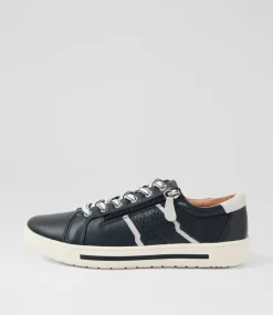 Women SUPERSOFT Comfort|Sneakers-Emillio Navy Silver Leather Sneakers