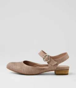 Women I LOVE BILLY Flats-Encore Coffee Synthetic Raffia Flat Shoes