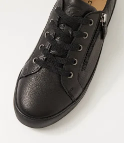 Women COLORADO Comfort|Sneakers-Envy Black Leather Sneakers