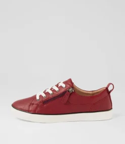 Women COLORADO Comfort|Sneakers-Envy Dark Red Leather Sneakers