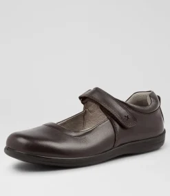COLORADO Junior School Shoes-ERIN JNR E BROWN LEATHER