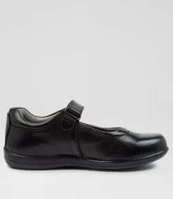 COLORADO Junior School Shoes-ERIN JNR E VEL BLACK