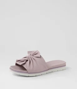 Women DIANA FERRARI Slides|Flats-Eronda Lilac Leather Slides
