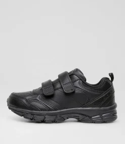 LYNX Sport School Shoes|Junior School Shoes-ERUPT JNR SLIM VEL BLACK LEATHER