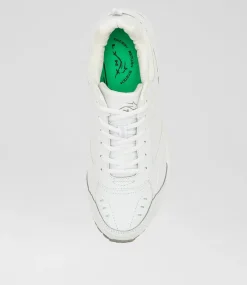 LYNX Sport School Shoes|Senior School Shoes-ERUPT SNR SLIM WHT LTHR