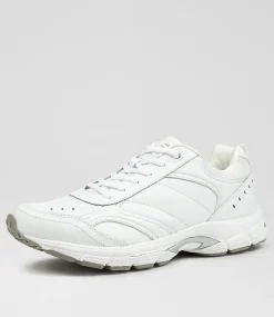 LYNX Sport School Shoes|Senior School Shoes-ERUPT SNR SLIM WHT LTHR