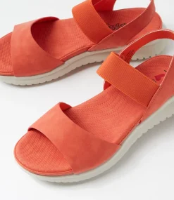 Women I LOVE BILLY Flats|Sandals-Eskole Orange Sandals