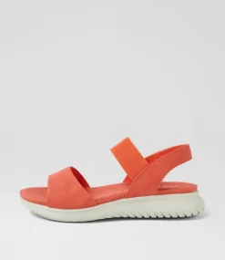 Women I LOVE BILLY Flats|Sandals-Eskole Orange Sandals