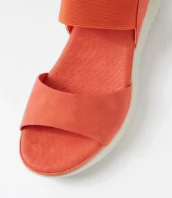 Women I LOVE BILLY Flats|Sandals-Eskole Orange Sandals