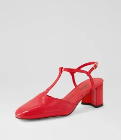 Women I LOVE BILLY Heels-Essik Cherry Patent Pu Heels