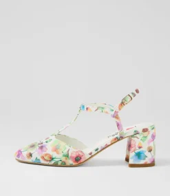 Women I LOVE BILLY Heels-Essik White Flower Heels