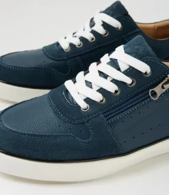 Women COLORADO Comfort|Sneakers-Etch Navy Leather Sneakers
