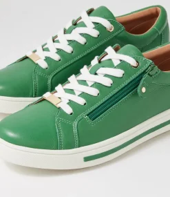 Women SUPERSOFT Comfort|Sneakers-Evone Dark Emerald Leather Sneakers
