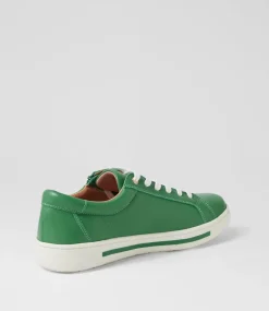 Women SUPERSOFT Comfort|Sneakers-Evone Dark Emerald Leather Sneakers