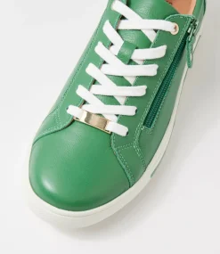 Women SUPERSOFT Comfort|Sneakers-Evone Dark Emerald Leather Sneakers