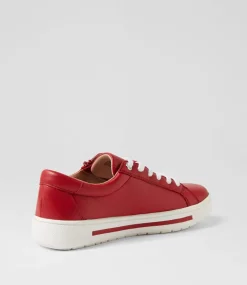 Women SUPERSOFT Comfort|Sneakers-Evone Dark Red Leather Sneakers