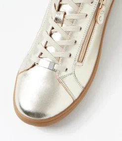 Women SUPERSOFT Comfort|Sneakers-Evone Pale Gold Leather Sneakers