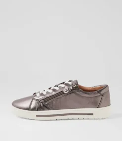 Women SUPERSOFT Comfort|Sneakers-Evone Pewter Leather Sneakers