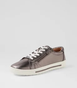 Women SUPERSOFT Comfort|Sneakers-Evone Pewter Leather Sneakers