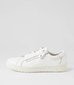 Women SUPERSOFT Comfort|Sneakers-Evone White Leather Sneakers