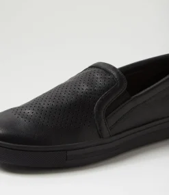 Women SUPERSOFT Comfort|Sneakers-Exercise Black Leather Sneakers