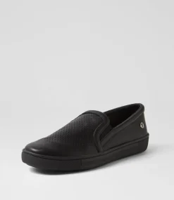 Women SUPERSOFT Comfort|Sneakers-Exercise Black Leather Sneakers
