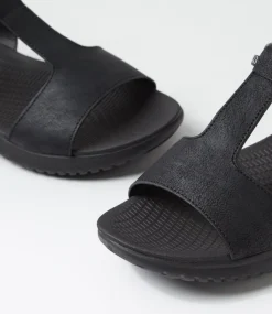 Women I LOVE BILLY Flats|Sandals-Extello Black Sandals