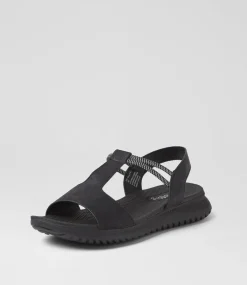 Women I LOVE BILLY Flats|Sandals-Extello Black Sandals