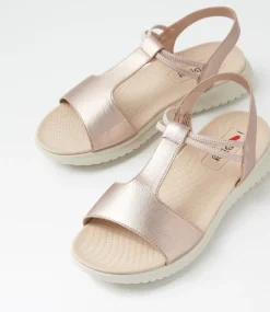 Women I LOVE BILLY Flats|Sandals-Extello Champagne Sandals